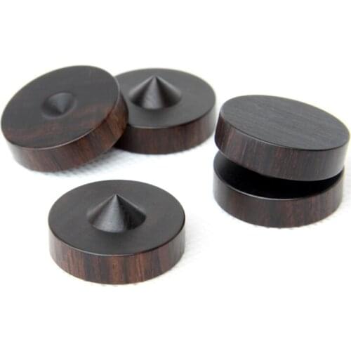 4Pair ebony speaker amplifier shock spikes with audio shock absorber HiFi Mounts Amplifier feet