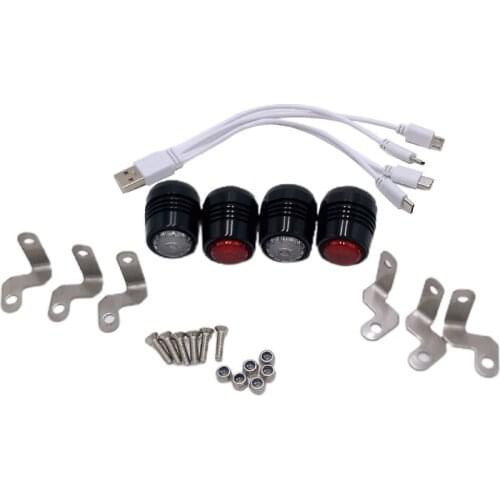 4Pcs Skateboard LED Lights Night Warning Safety Lights for 4 Wheels Skateboard Longboard