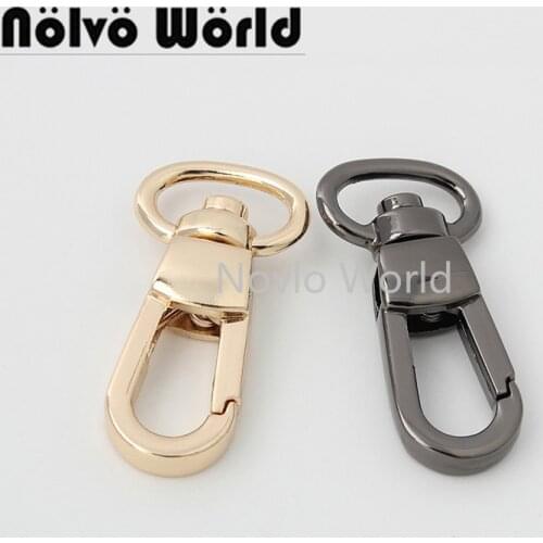 50 pieces 4 colors 36*13mm 4/8" inch metal small size round head snap hook clasp clip for handbag purse accessories