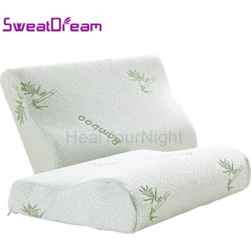 1Pcs Bamboo Pillows Memory Foam Bedding Pillow for Sleeping Orthopedic Sleeping Beding Pillows Cervical Pillows Neck Protection
