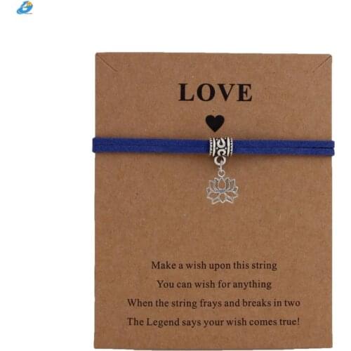 DGW Flower Charm Bracelets for Women Men Children Lucky 9 colorsString Friendship Wish Bracelets Jewelry Gift Adjustable