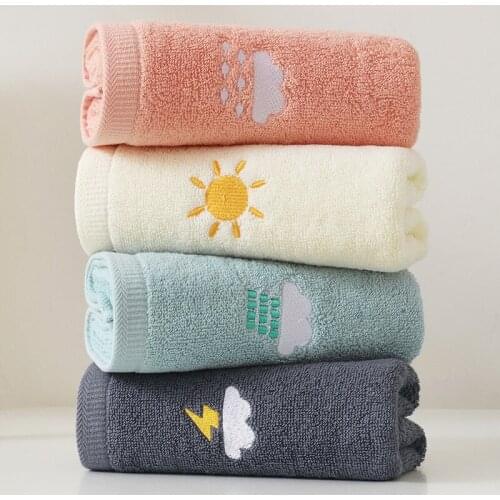 Household Bath Towel 1 Piece Of All Cotton Adult Face Wash Towels Face Towel Soft Absorbent Fast Dry Long-Staple Cotton 70*140cm