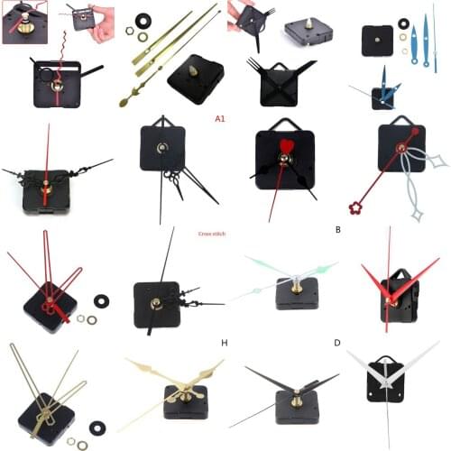 Multi Silent Wall Clock Quartz Clock Movement Mechanism Hands Clock Repair Tool Accessories Parts Kit Set DIY 50 Types