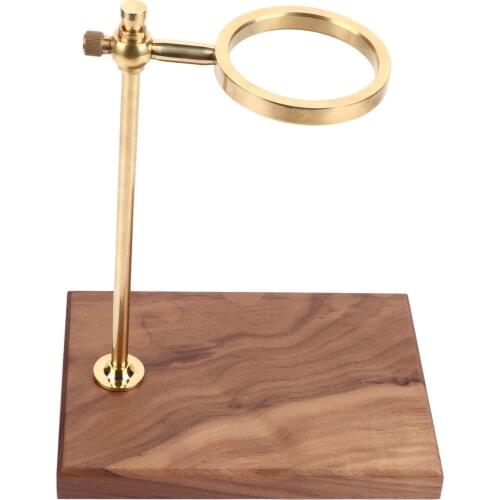 Wooden Brass Coffee Filter Holder Drip Filter Cup Rack Stand Accessories For Coffee Making