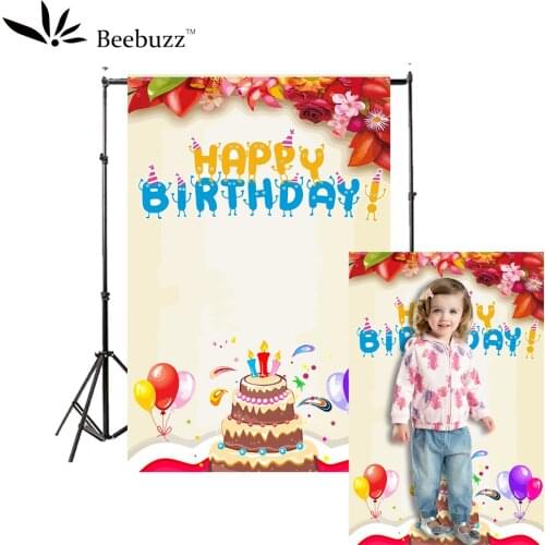 Children birthday cartoon pink background photography studio photophone Balloon flowers party celebration photo