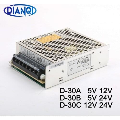 Dual output Switching power supply D-30A 5V4A 12V1A ac dc converter D-30B 5V 24V ac to dc power supply D-30C 12V 24V