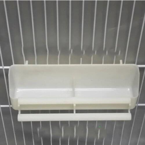 Pet Birds Hanging Feeding Trough Parrot Food Water Bowl Feeding Cup Plastic Bird Pigeons Cage Feeder