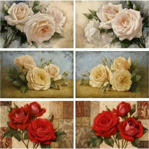 EverShine 5D DIY Diamond Painting Full Square Drill Rose Cross Stitch Diamond Mosaic Flower Bead Embroidery Floral Wall Decor