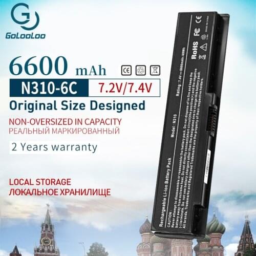 Golooloo 6600 mAh 7.4V Laptop Battery for Sumsang N310 NP-N310 NP-NC310 Series AA-PB0TC4B AA-PB0TC4L AA-PB0TC4M AA-PB0TC4R