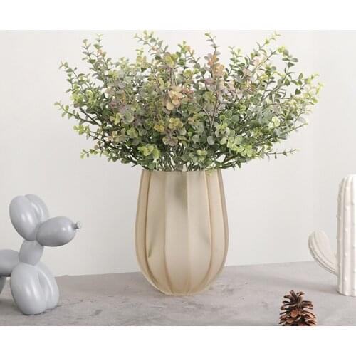 Artificial Plants Milan Grass Eucalyptus Leaves Bouquet DIY Home Office Garden Simulation Greenery Plants