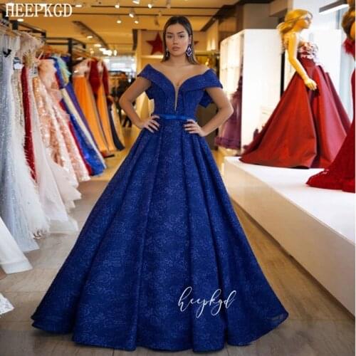 Royal Blue Lace Ball Gown Long Formal Evening Dress Off The Shoulder Corset Elegant Bridal Wedding Party Dresses Plus Size