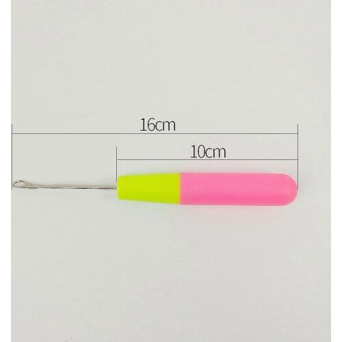 Plastic Handle Crochet Hook Hair Needle Wig Tools 16CM Removable Crochet Needle Hair Braiding Hook For Braids