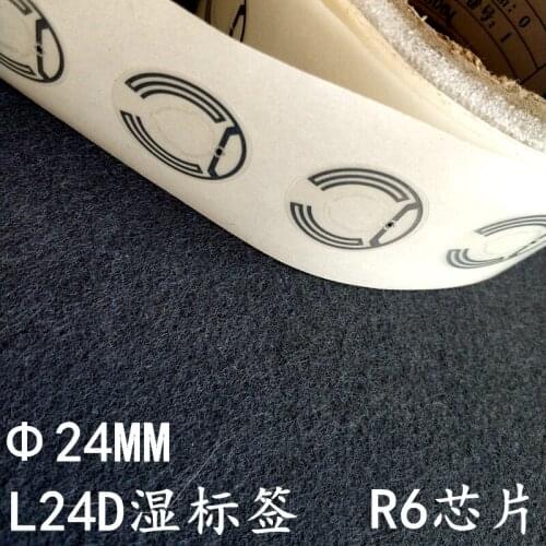 L24D UHF stickers RFID CD tags R6 M4 chip RF passive wet inlay 24mm diameter