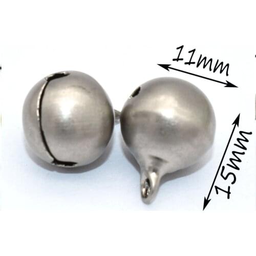 Matte Silver Jingle Bells Charms Beads Pet Collar Bells Charms for Bags Clothing Christmas Crafts Holiday Home Decorations 50PCS