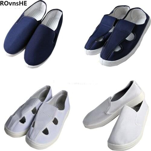 Mens Shoes Anti-static Dust-proof safety Work Shoes Women Men Anti-static Canvas Shoes PU Bottom Casual Breathable Sneakers