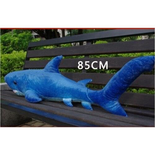 Stuffed animal 85cm dark blue shark plush toy doll gift w4256