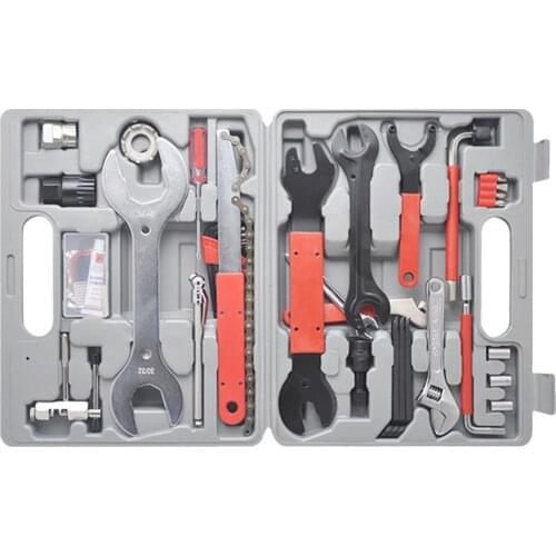 Pro Bicycle Repair Tools Box 44 In 1 Cycling Multitool Chain Pedal BB Wrench Hex Key Bike Tools Kit Box Set Bike Repair Kit