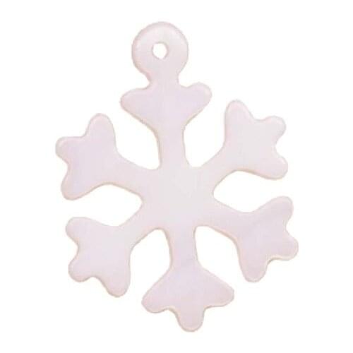 Natural White Mother of Pearl Snowflake Shell Jewelry Making DIY 15mmX20mm
