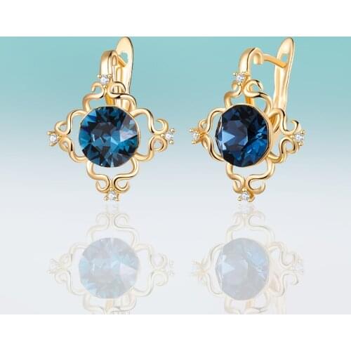 New Simple Round Gold Small Earrings Micro Inlay Colorful Austrian Crystal Stud Earrings for Women Jewelry Charm Gift Brincos