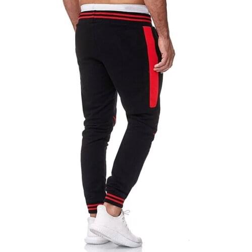 New Mens Fashion Stitching Tether Belt Sports Casual Trousers Mid-waist Loose-fitting Outdoor Sports Dropshipping Hot Sale