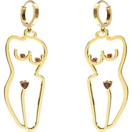Original Lady Body Sketch Dangle Earrings For Women 2021 Simple Figure Korean Drop Earrings Jewelry Also Be Pendant Charm