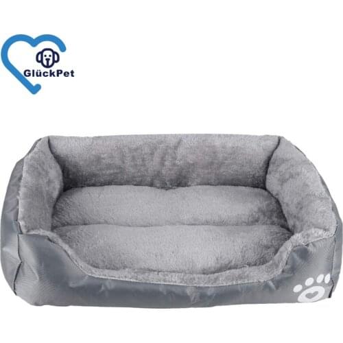 Square-shaped Dog Bed for Medium Dogs, Warming Washable Rectangle Pet Bed M, L, XL Size
