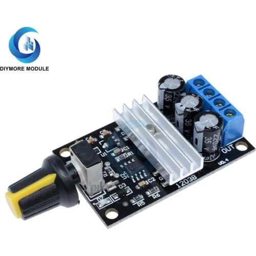 DC 6V 12V 24V 28V 3A PWM Motor Speed Controller Regulator Adjustable Variable Speed Controller Potentiometer Switch Module