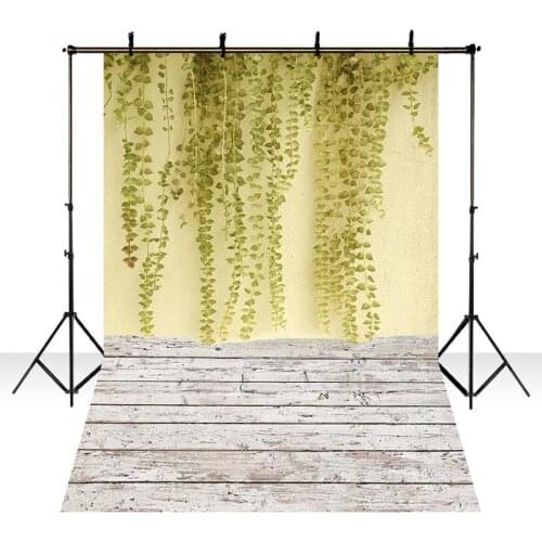 DAWNKNOW Wall Vinyl Photography Background For Yellow Wall Leaf Photo Shoot Backdrop For Newborn Wall Photo Studio lv1488