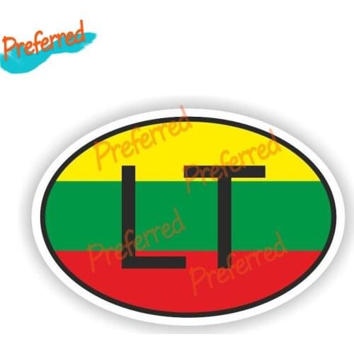 High quality Lithuania LT Small Country Code Decal Motocross Racing Laptop Helmet Trunk Wall Vinyl Car Sticker Die Cutting