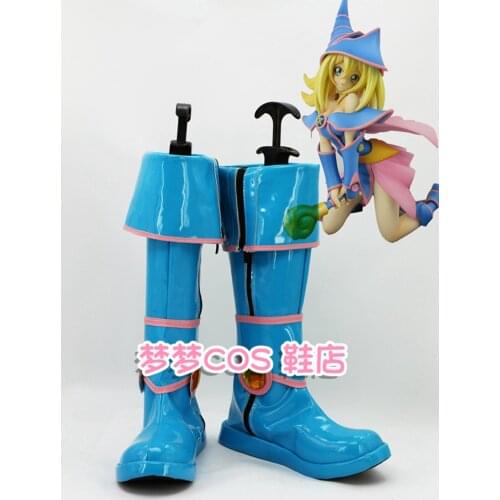 Yu-Gi-Oh Dark Magician Girl Mana cosplay Shoes Boots Anime Party Cosplay Boots Custom-Made