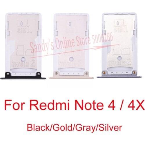 10PCS New For Xiaomi Mi Redmi Note 4 4X SIM Card Tray Holder Micro SD Card Slot Holder For Xiaomi Redmi Note4 4X Spare Part