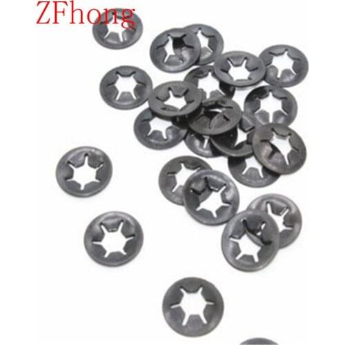 1000pcs m5 5mm star lock starlock push on fixes clip washer 65Mn