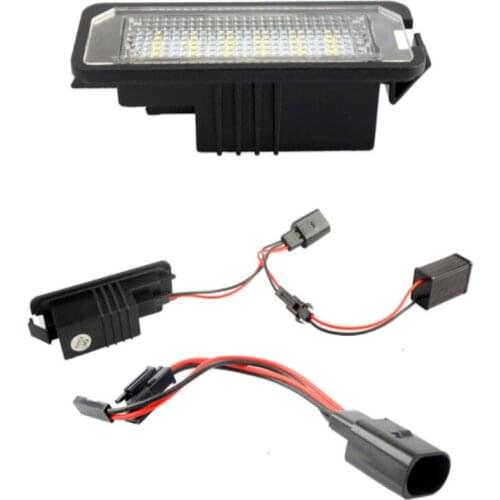 2x18SMD Error free LED License Number Plate Light lamps forGolf MK4 MK5 MK6 Passat Polo CC Eos SciroccoLicense Number Plate
