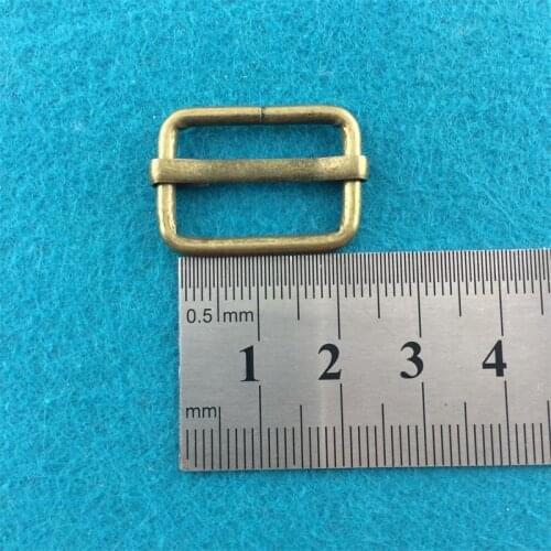 50 pcs/lot 20mm (0.8in) Bronze Webbing adjustment buckle suspenders buckles Belt Slider Third gear deduction TQ521
