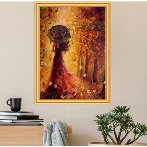 5D DIY Diamond Painting Women Landscape Cross Stitch Kit Full Drill Embroidery Portrait Mosaic Art Picture of Rhinestones Decor