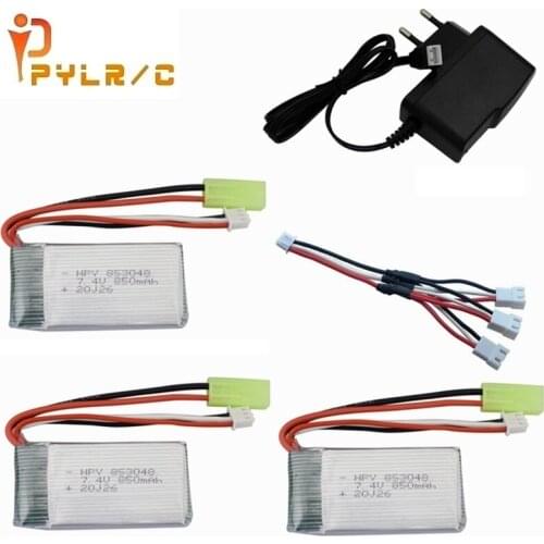 7.4V 850mah Lipo battery with charger for 9300 9301E 9302E 9303E 9034E 9305E Remote Control 4WD High-speed Off-road RC Car