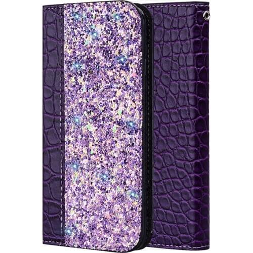 Glitter Bling Phone Cases For Xiaomi Redmi 4X Leather Wallet Magnetic Flip Crocodile Skin Case For Redmi 4 X 5.0 Global Cover