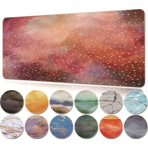 1Pc Large Gaming Mouse Pad PU Leather Waterproof Mouse Pad Multiple Background Series Computer Mouse Mat Non-slip PC Desk Mat