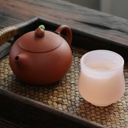 Chinese Porcelain Black Green KungFu Tea Bowl Natural Jade Ceramic Mini Pink Teacup Japanese Style Glass Mater Cup Mug Cute Gift