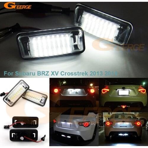 For Subaru BRZ XV Crosstrek 2013 2014 No OBC error Excellent Ultra bright smd Led License plate lamp light car Accessories