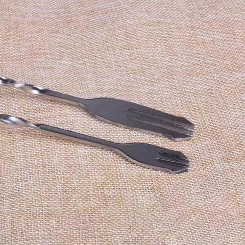 Cocktail Bar Stir Spoon Pattern Drink Shaker Mixing Bartender Steel Accessories Tableware Spoons Home Tools Bar R2G4