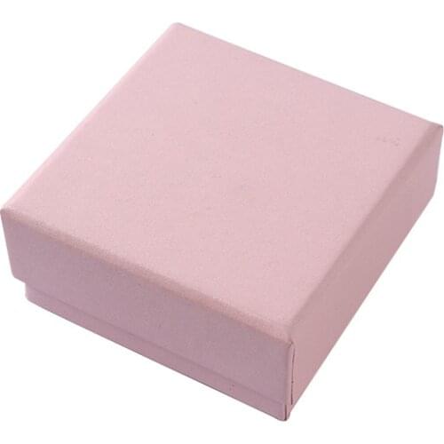 12Pcs Pink Kraft Paper Jewelry Packaging Box Gift Boxes For Women Wedding Necklace Ring Earrings Bracelets Case Storage Box