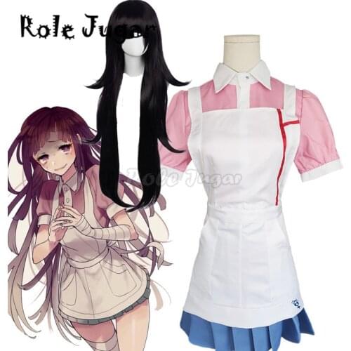 Anime Super Dangan Ronpa 2 Mikan Tsumiki Danganronpa Dress Mikan Tsumiki Cosplay Maid Uniform Halloween Carnival Party Costumes