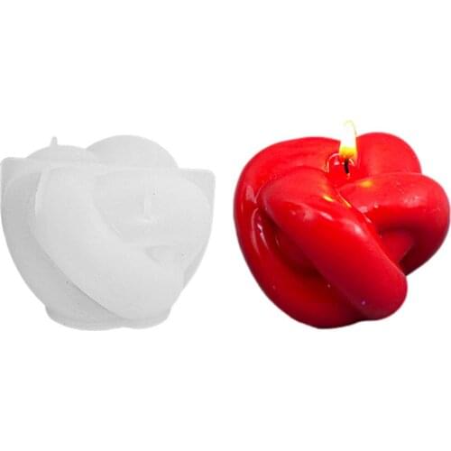 Twist Knot Ball Candle Mould Soap Candle Making Silicone Mould Drip Glue Mold Rope Knot Candle Ornaments Silica Gel Mold Candle