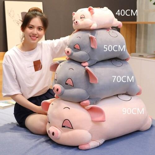 40-90 cm Soft Love Pig Mouse Hamster Plush Pillow Stuffed Cute Animal Cushion Chinese Pig Mouse Toy Doll Birthday Gift Kid
