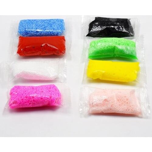 New 8pcs 5g Snow Mud Fluffy Floam Slime DIY Puzzle Bead Slime Toy Light Clay Q6PD