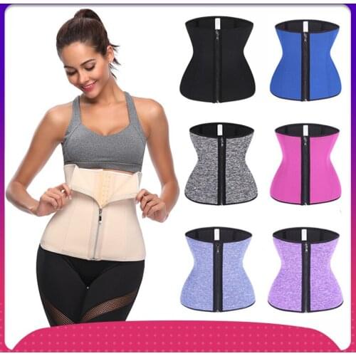 New Double-layer 6-steel Zipper Rubber Inner-breasted Waist Closure Sports Fitness Waistband Waist Protection Abdomen Slimming