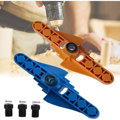 Newly Hole Punch Woodworking Tools Adjustable Punch Locator Drill Template for DIY Working Drilling