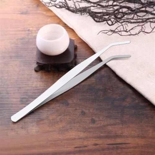 18cm Tea Tweezers Salad Food Stainless Steel Tea Folder Tweezer Clips Clamps Kitchen Tongs