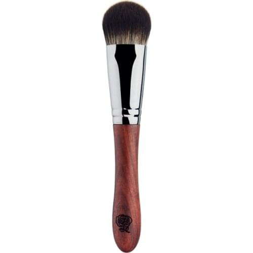 V13 Professional Handmade Makeup Brush Soft Resilient Synthetic Fiber Tilted Foundation Brush Red Sandalwood Make Up Brushes